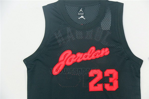 Camiseta Michael Jordan #23 Negro Rojo